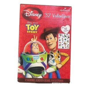 Disney Pixar Toy Story 32 Valentines Cards W/ Stickers Hallmark Sealed Box